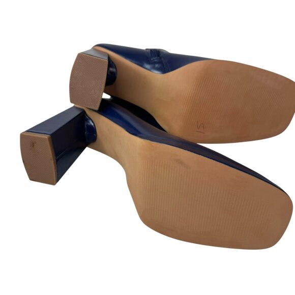 Steve Madden Freya Blue Block Heel Square Toe Ankle Boots Women’s Size 9.5M NWOT - Picture 5 of 10